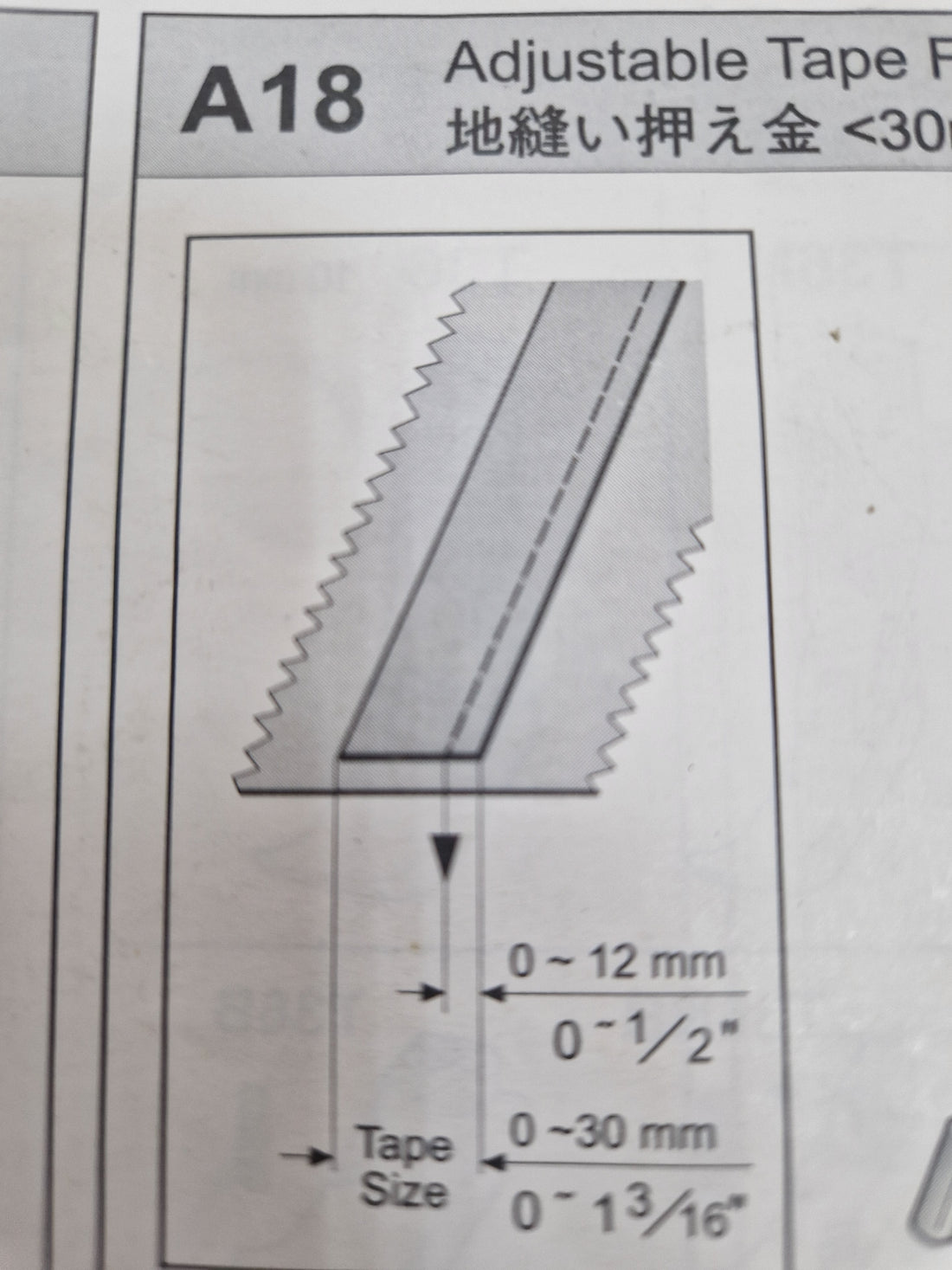 Calcador Meter Fita Ajustavel A18-SS