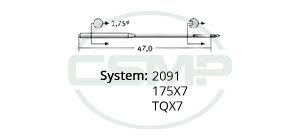 Agulha Groz-Beckert 2091-080