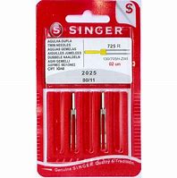 Blister 2 Agulhas Duplas Singer 3mm-80/12