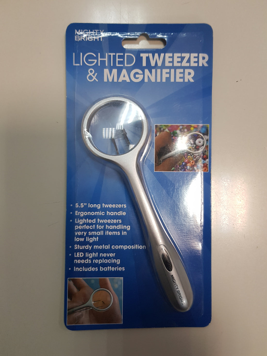 Lupa com Pinça e Luz Led C1283